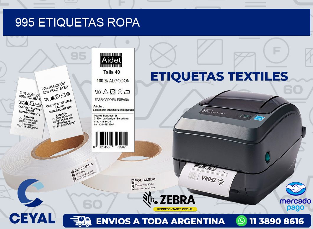 995 ETIQUETAS ROPA