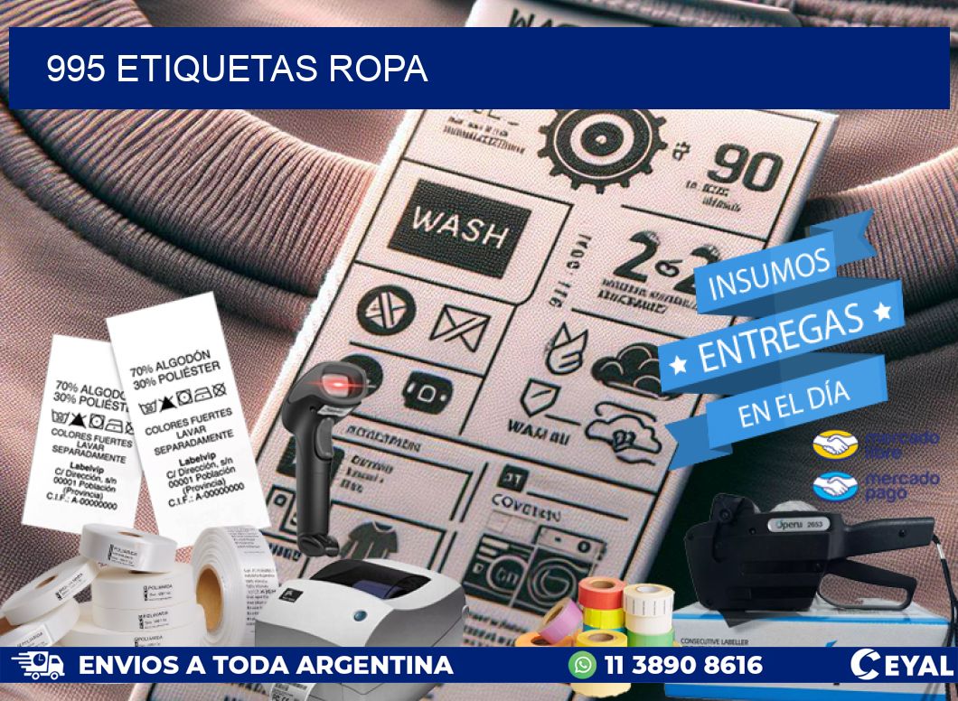 995 ETIQUETAS ROPA