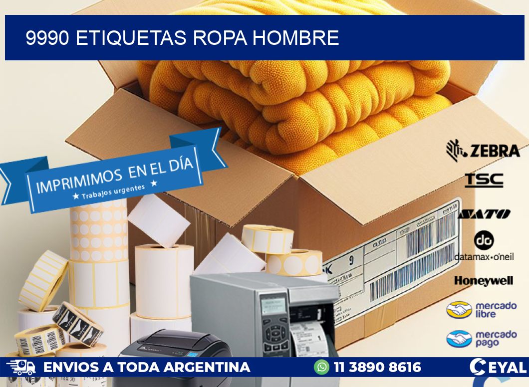 9990 ETIQUETAS ROPA HOMBRE