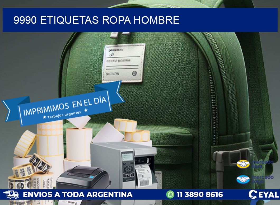 9990 ETIQUETAS ROPA HOMBRE