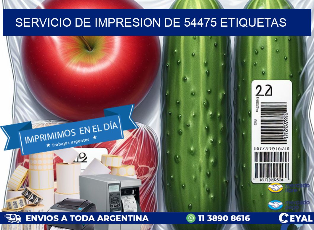 SERVICIO DE IMPRESION DE 54475 ETIQUETAS