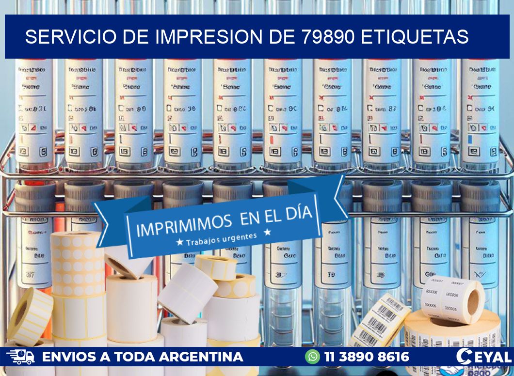 SERVICIO DE IMPRESION DE 79890 ETIQUETAS