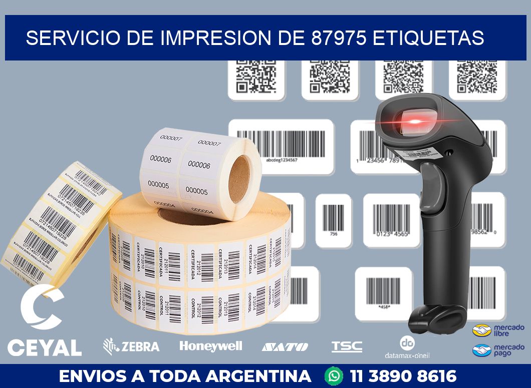 SERVICIO DE IMPRESION DE 87975 ETIQUETAS