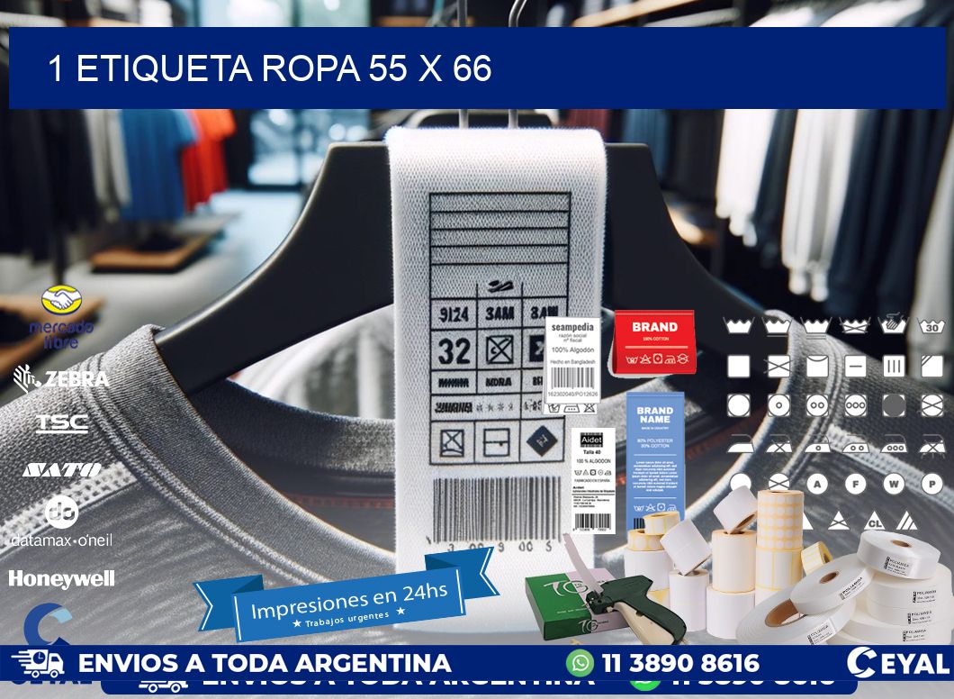 1 ETIQUETA ROPA 55 x 66