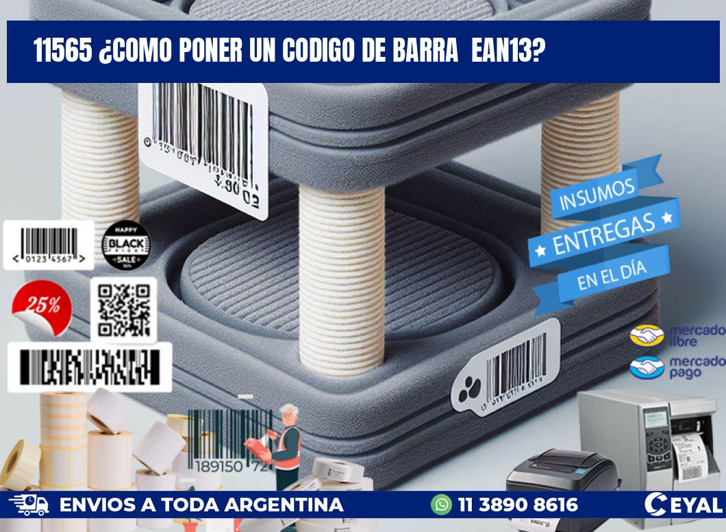 11565 ¿COMO PONER UN CODIGO DE BARRA  EAN13?