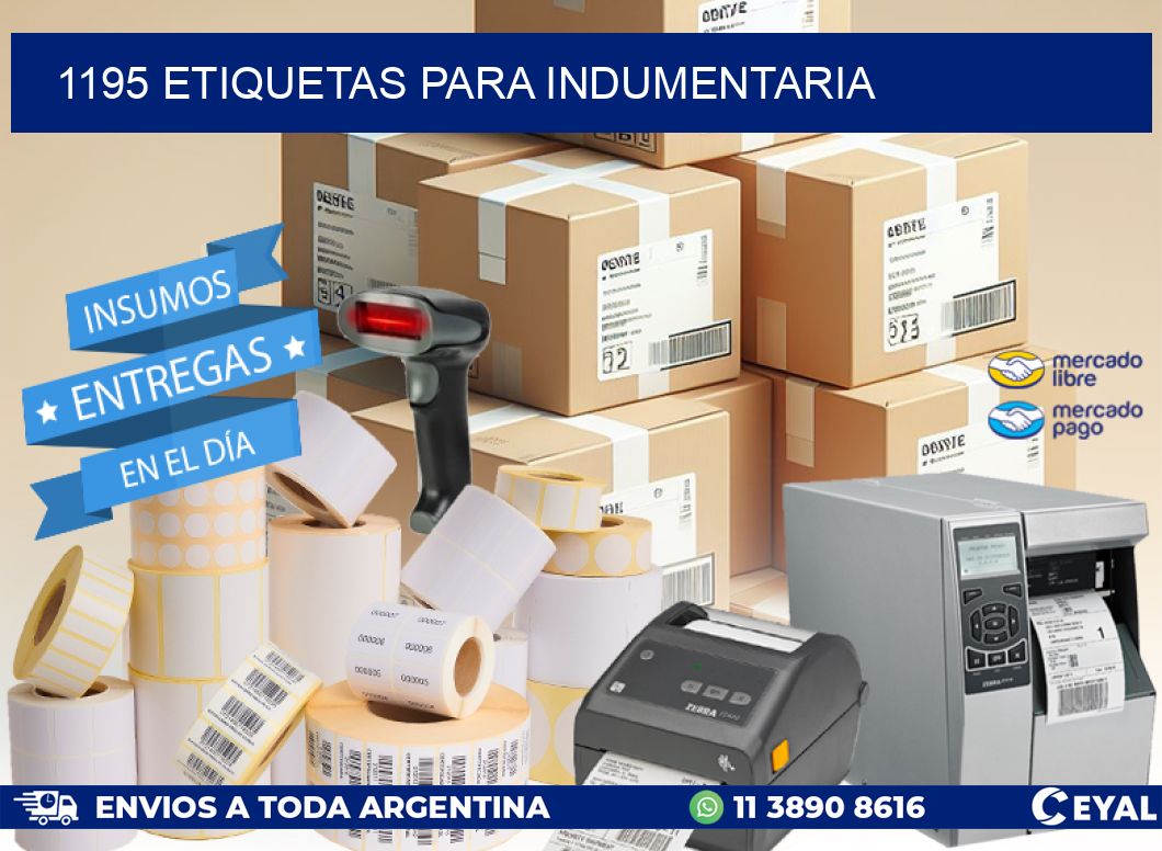 1195 ETIQUETAS PARA INDUMENTARIA