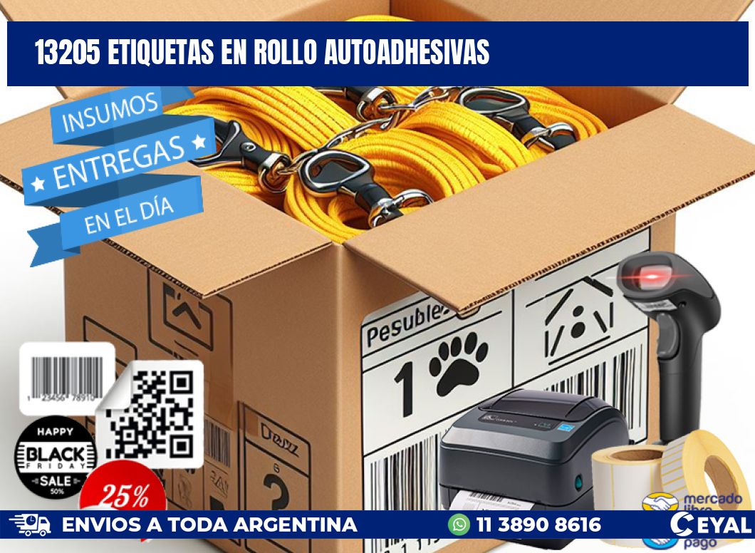 13205 ETIQUETAS EN ROLLO AUTOADHESIVAS