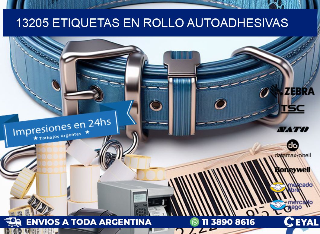 13205 ETIQUETAS EN ROLLO AUTOADHESIVAS