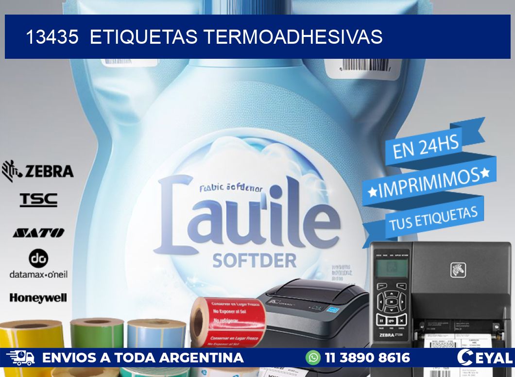 13435 ETIQUETAS TERMOADHESIVAS