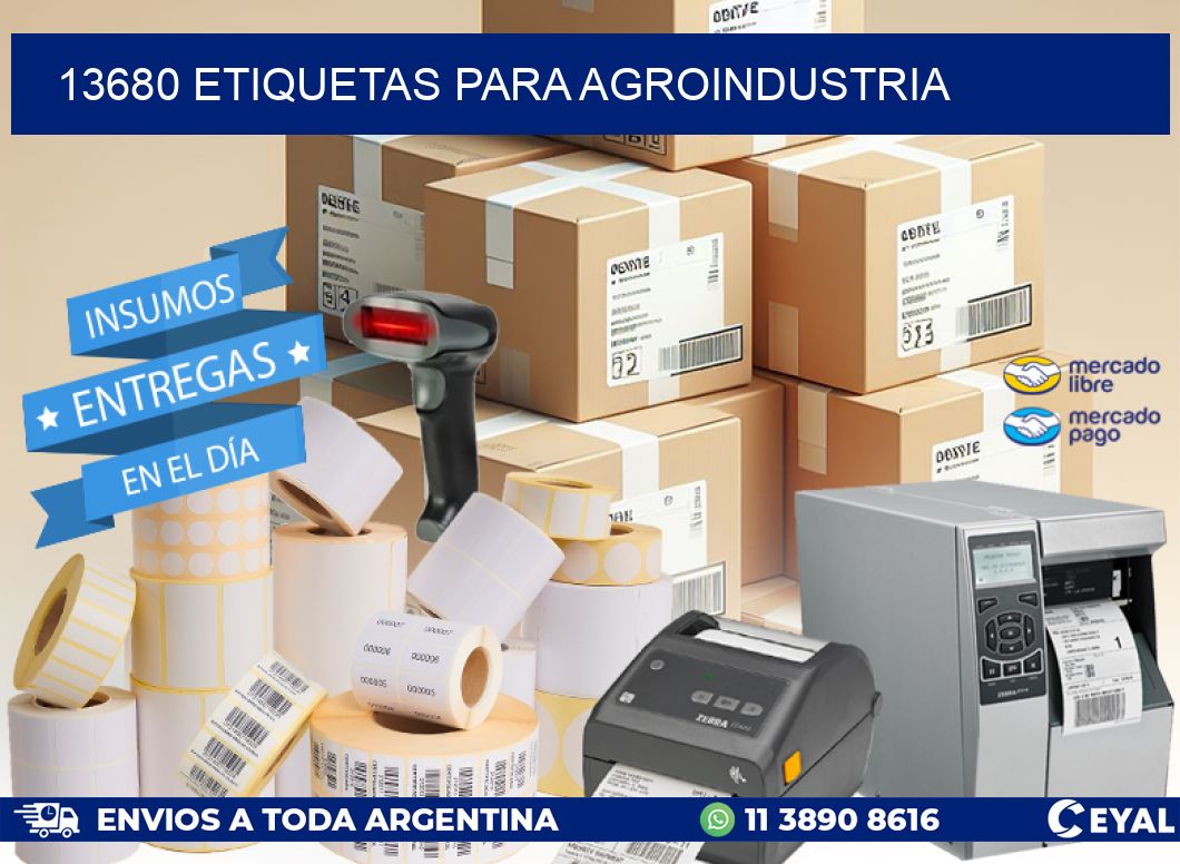 13680 ETIQUETAS PARA AGROINDUSTRIA