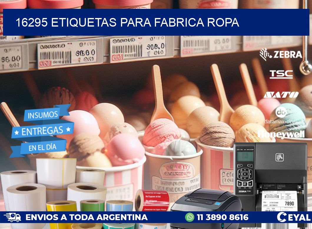 16295 ETIQUETAS PARA FABRICA ROPA