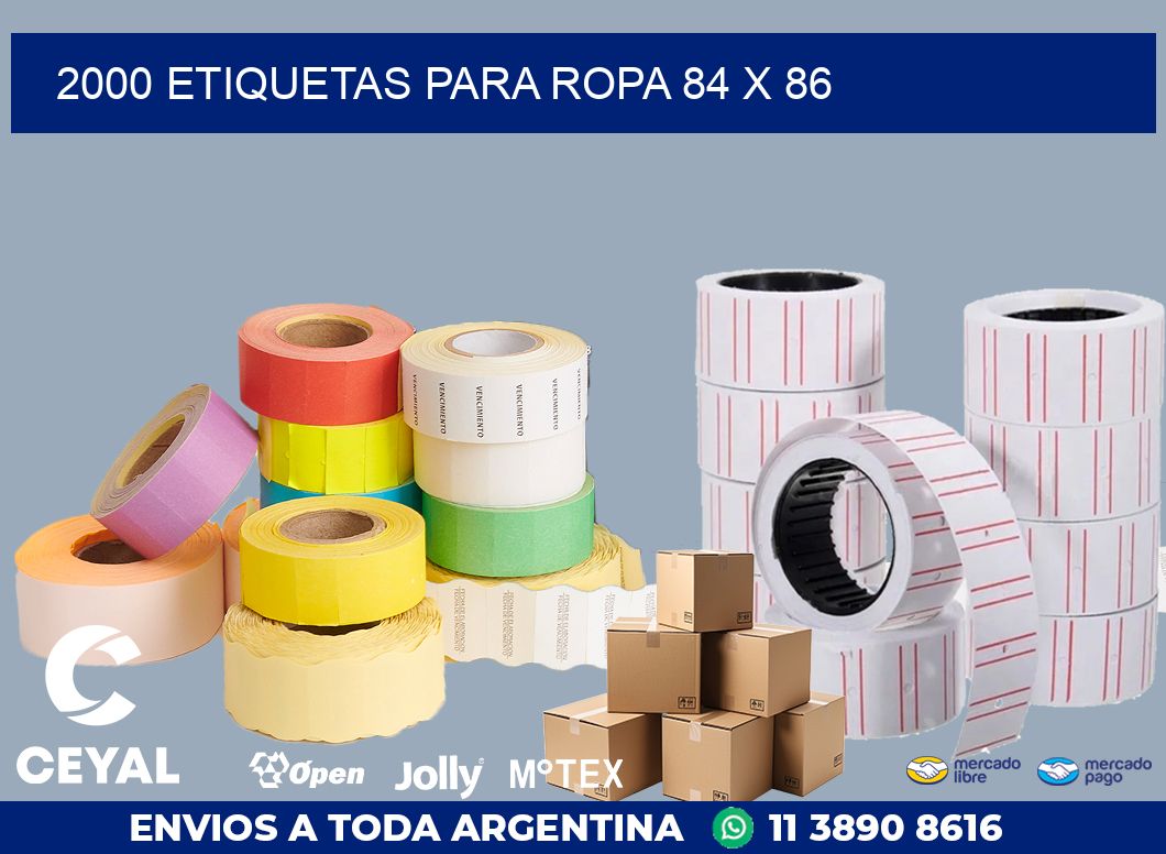 2000 ETIQUETAS PARA ROPA 84 x 86