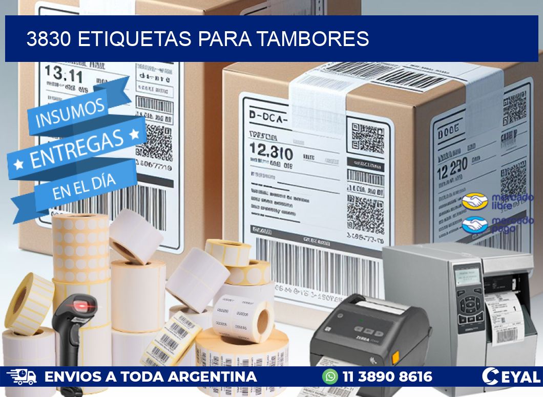 3830 ETIQUETAS PARA TAMBORES