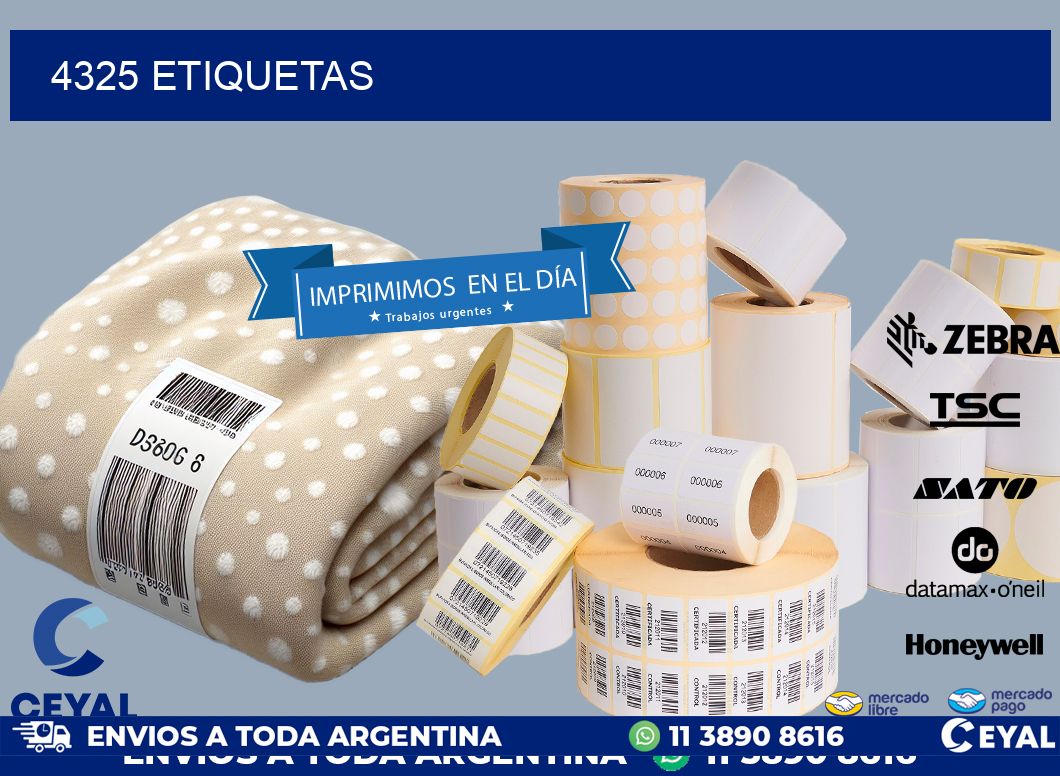 4325 ETIQUETAS