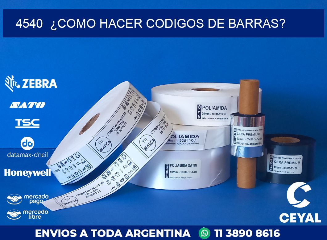 4540  ¿COMO HACER CODIGOS DE BARRAS?