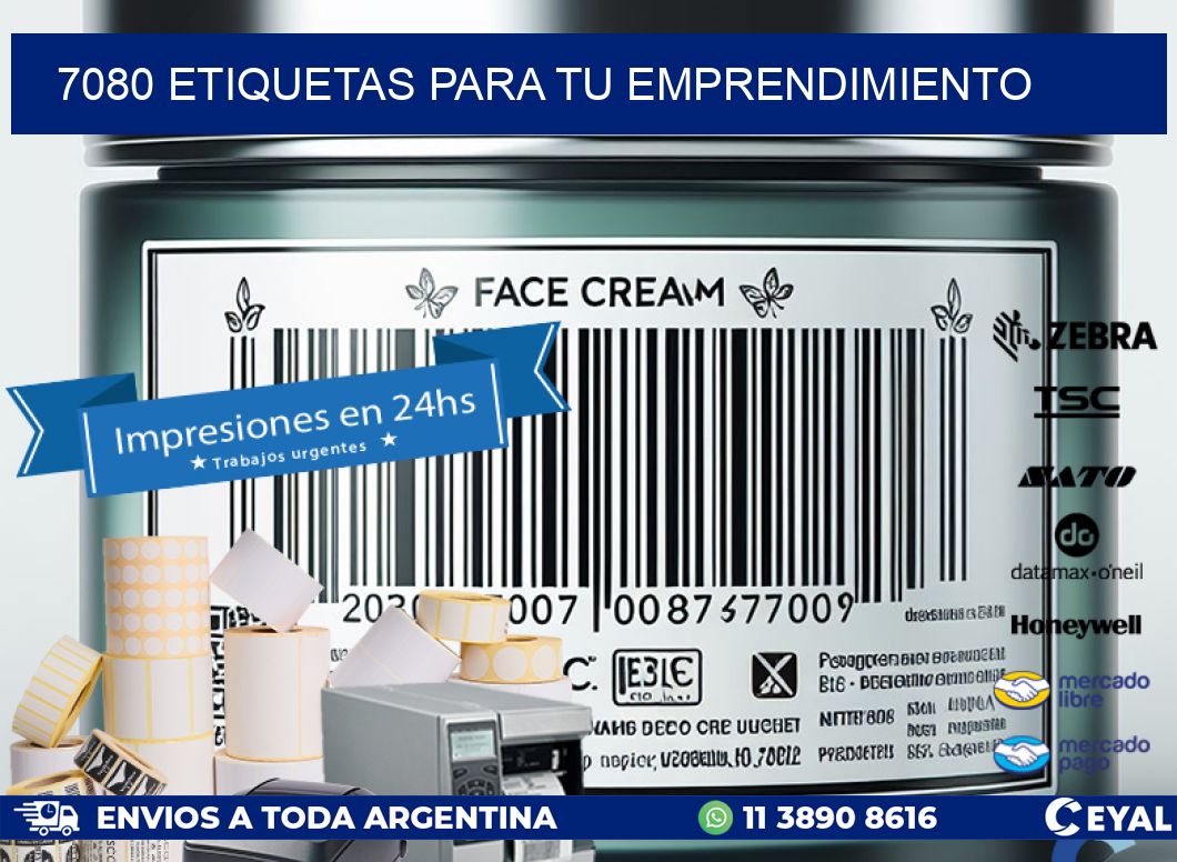 7080 ETIQUETAS PARA TU EMPRENDIMIENTO