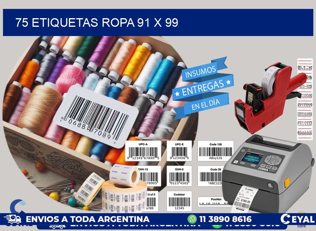 75 ETIQUETAS ROPA 91 x 99