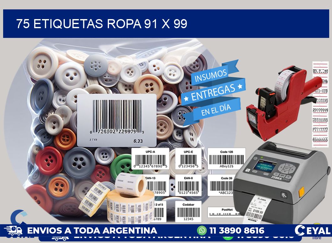 75 ETIQUETAS ROPA 91 x 99