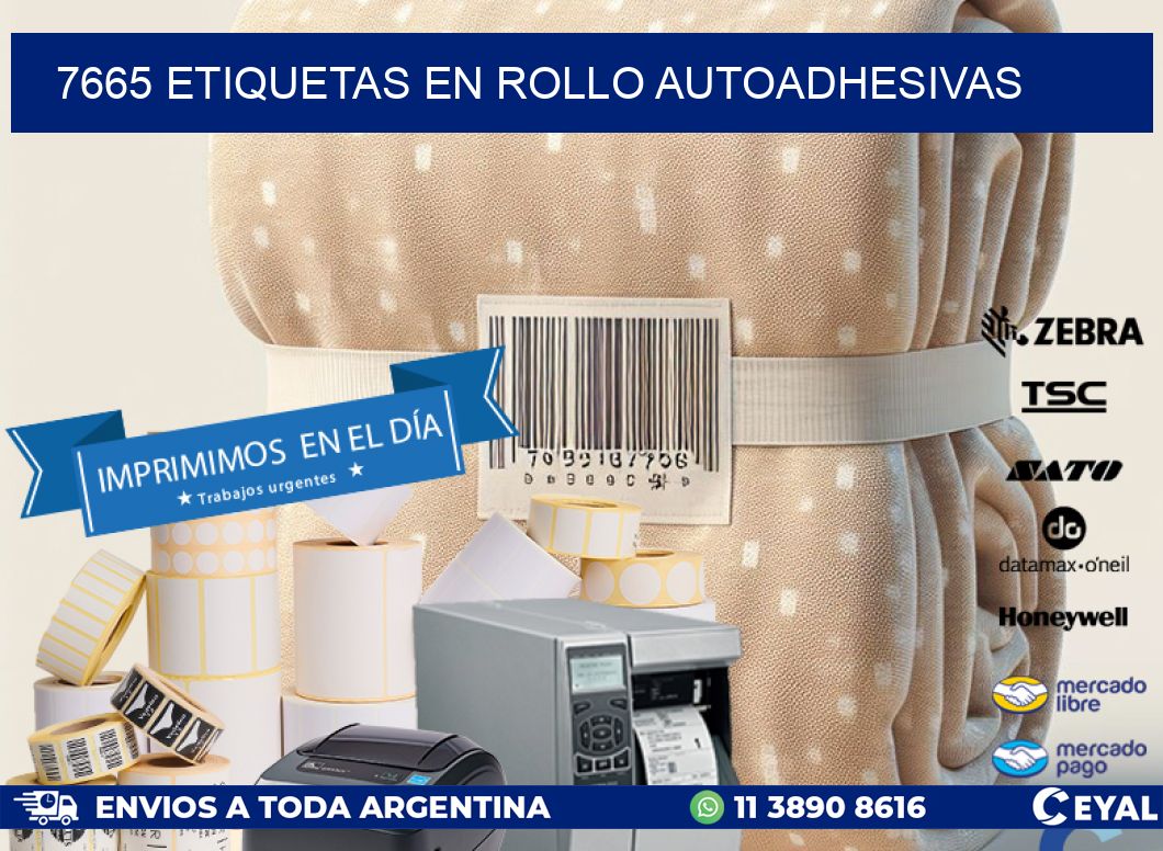 7665 ETIQUETAS EN ROLLO AUTOADHESIVAS