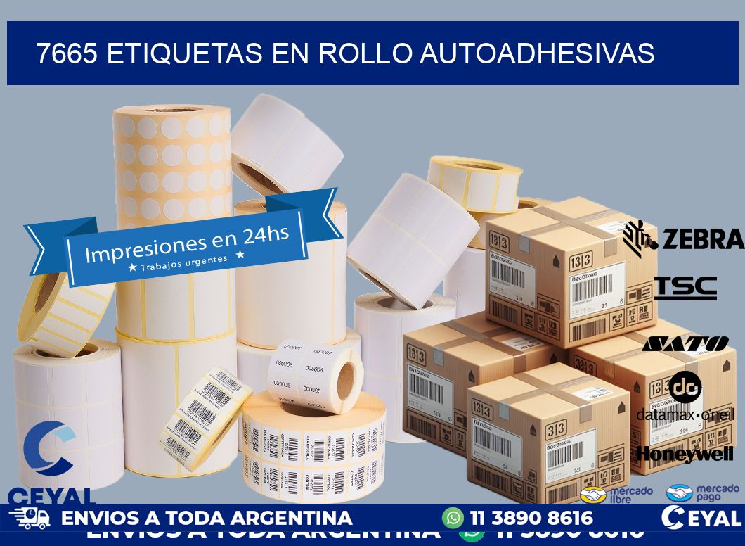 7665 ETIQUETAS EN ROLLO AUTOADHESIVAS