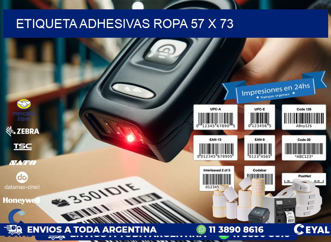 ETIQUETA ADHESIVAS ROPA 57 x 73