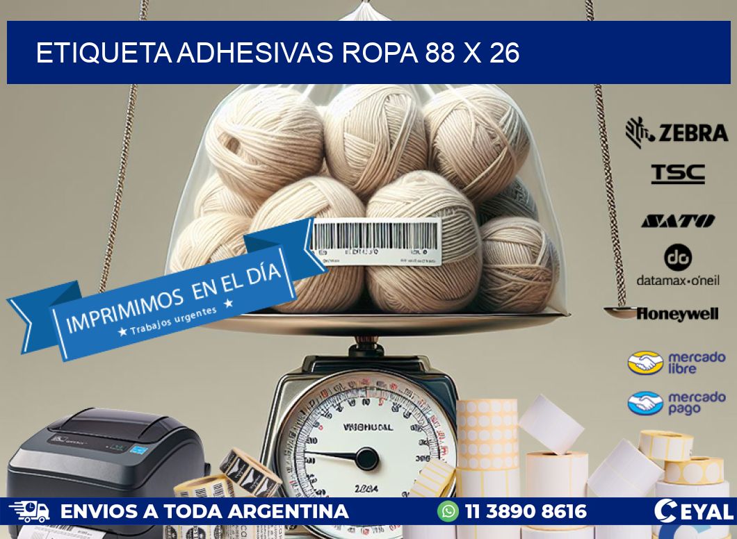 ETIQUETA ADHESIVAS ROPA 88 x 26
