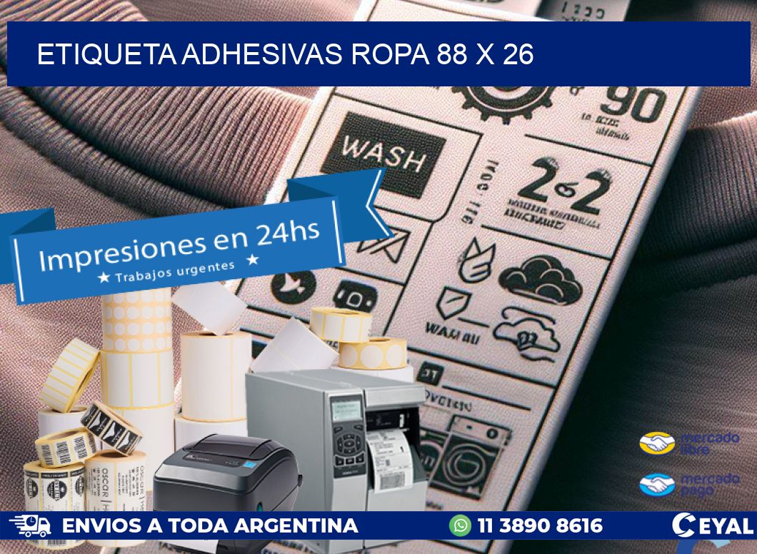 ETIQUETA ADHESIVAS ROPA 88 x 26