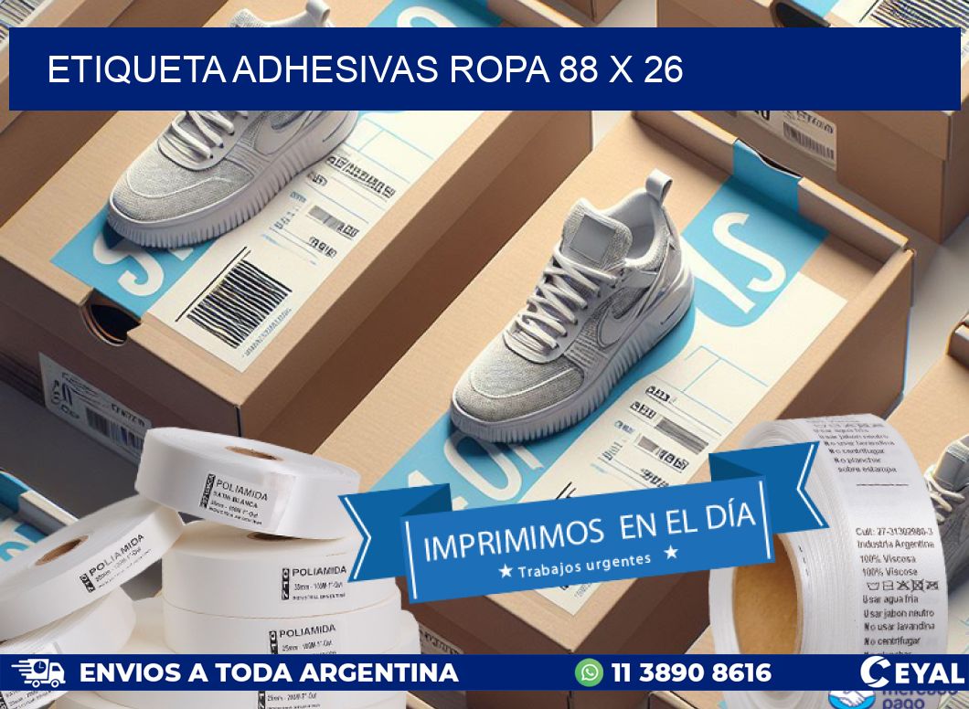 ETIQUETA ADHESIVAS ROPA 88 x 26