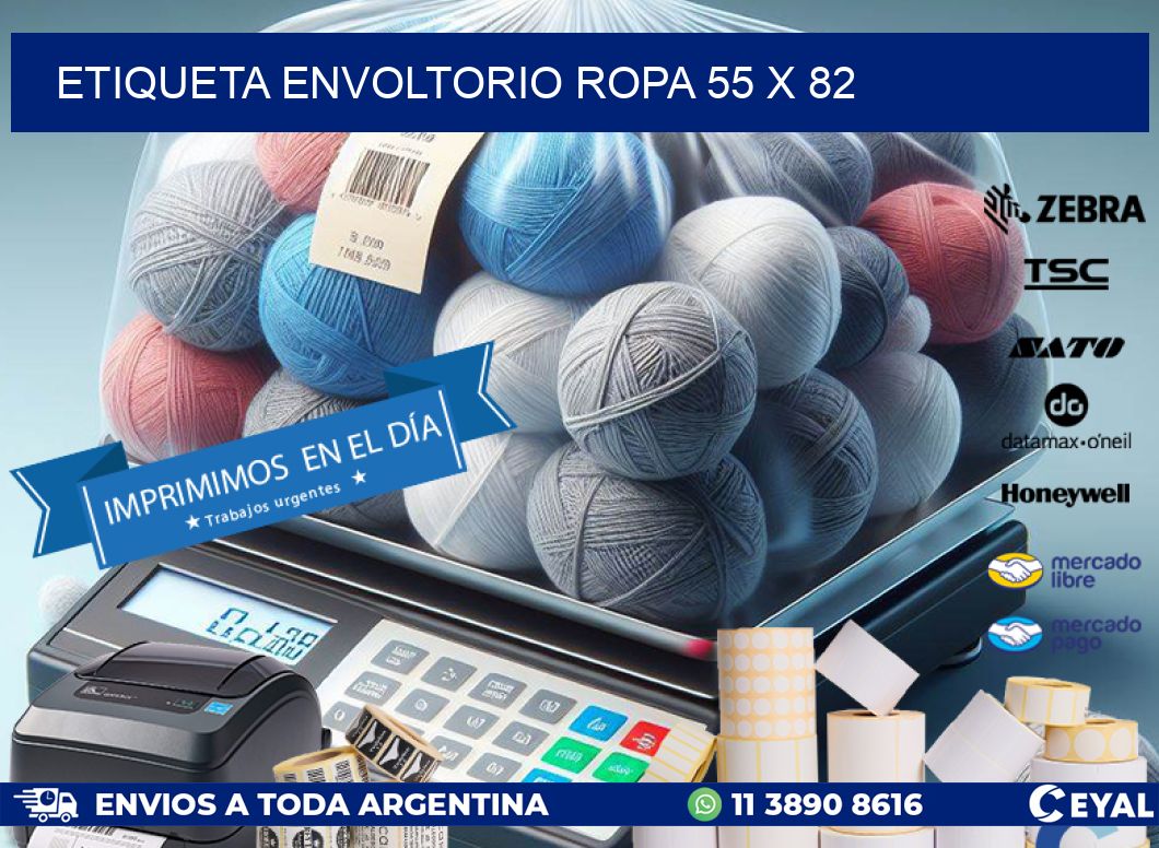 ETIQUETA ENVOLTORIO ROPA 55 x 82