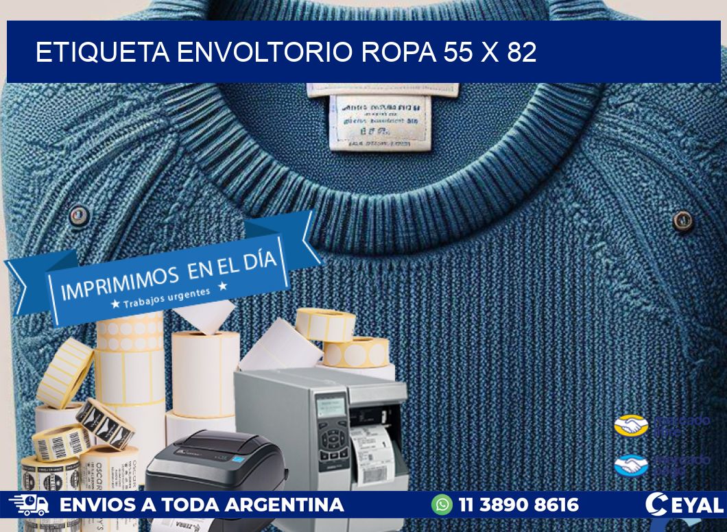 ETIQUETA ENVOLTORIO ROPA 55 x 82