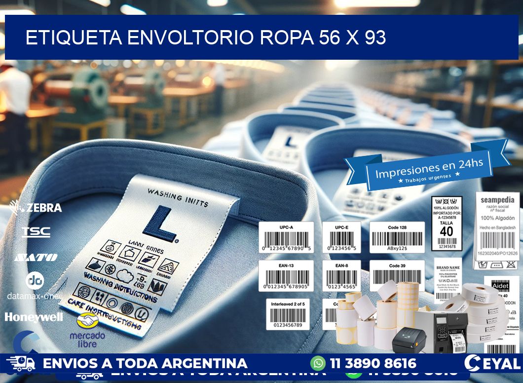 ETIQUETA ENVOLTORIO ROPA 56 x 93