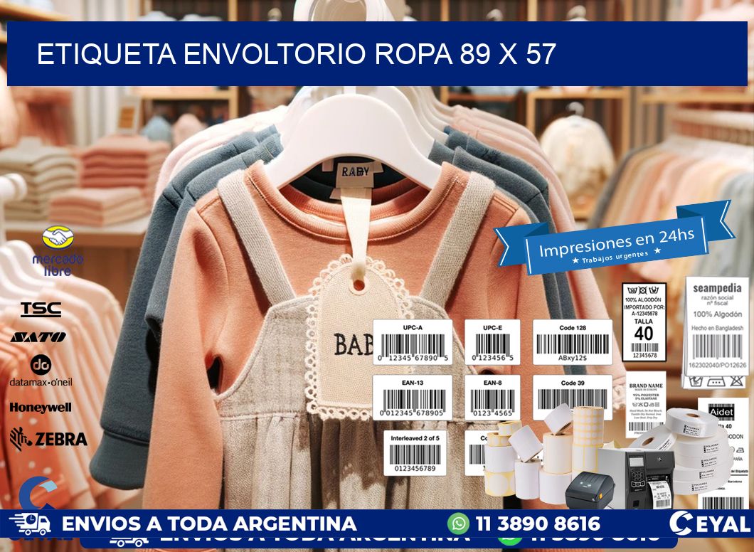 ETIQUETA ENVOLTORIO ROPA 89 x 57