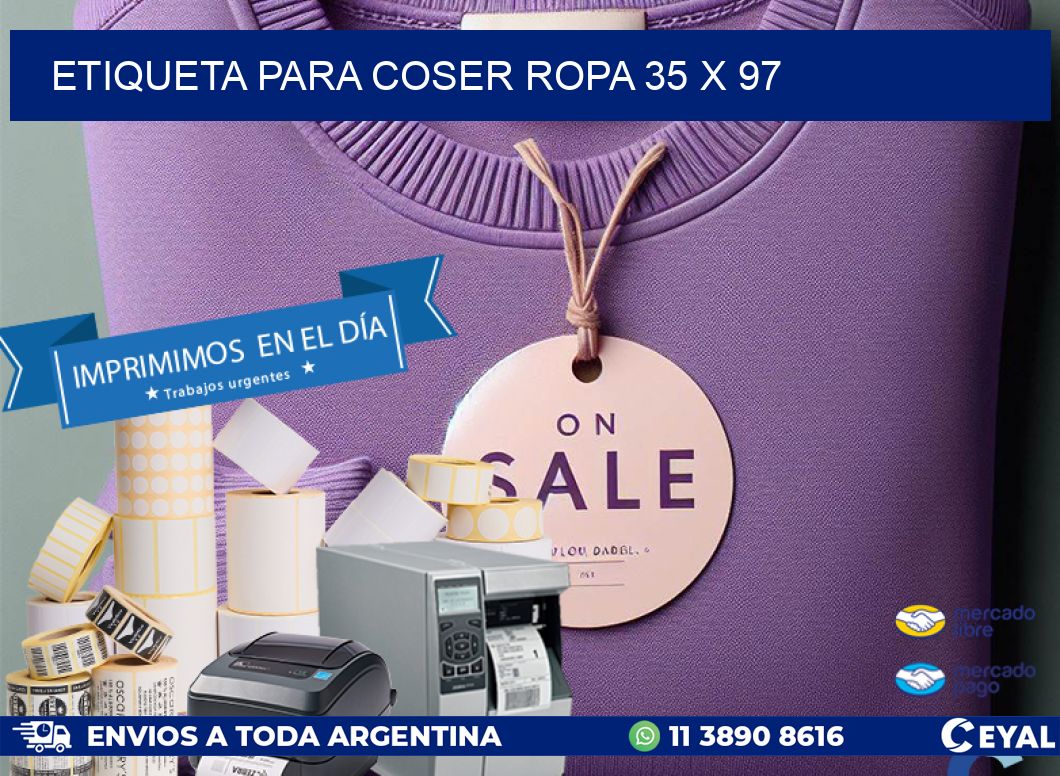 ETIQUETA PARA COSER ROPA 35 x 97