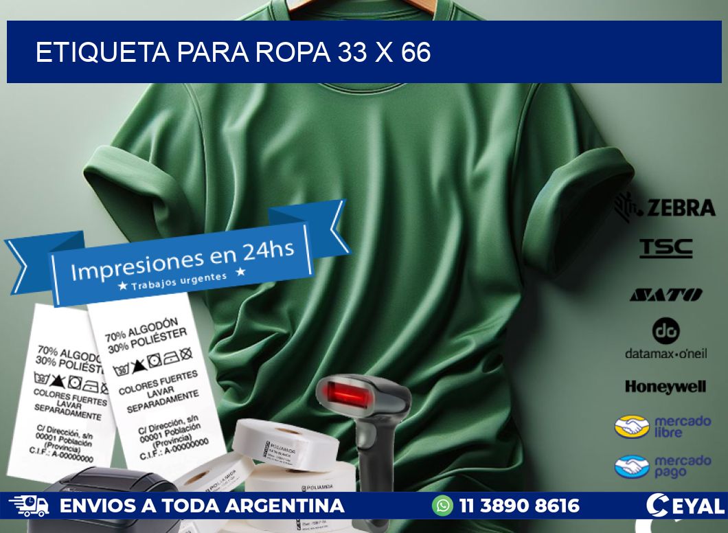 ETIQUETA PARA ROPA 33 x 66