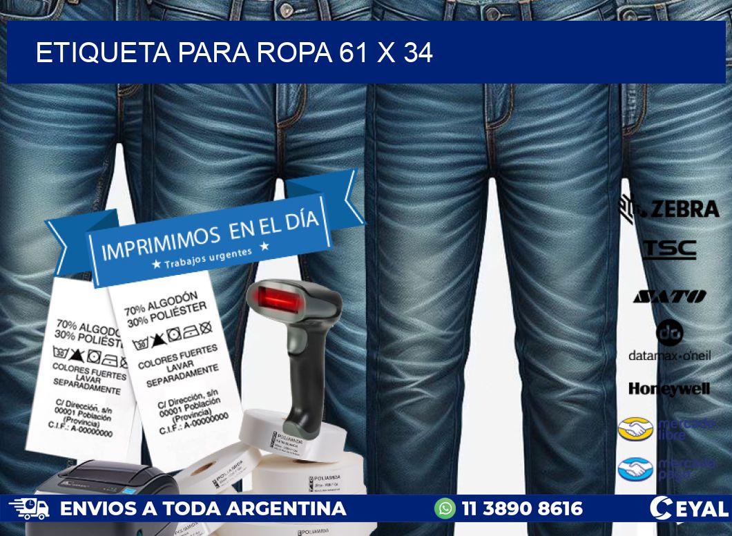 ETIQUETA PARA ROPA 61 x 34