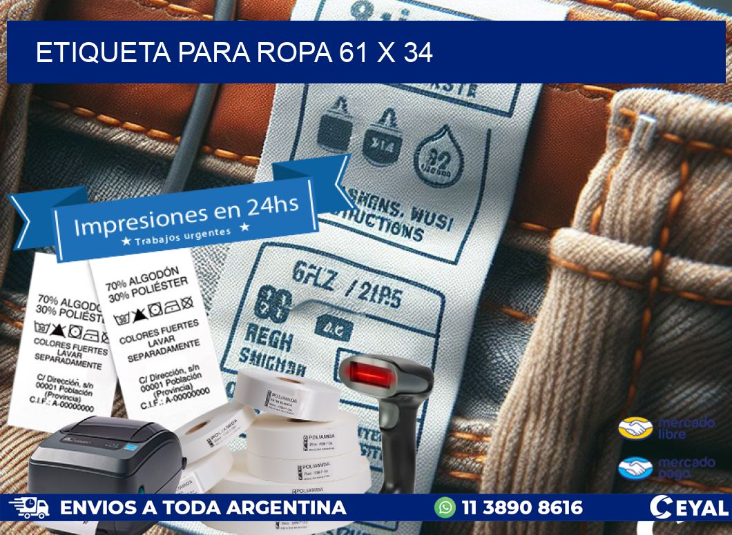 ETIQUETA PARA ROPA 61 x 34