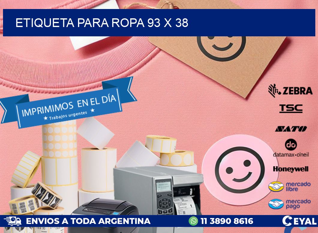 ETIQUETA PARA ROPA 93 x 38