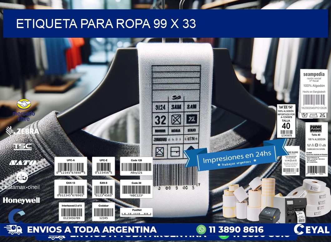 ETIQUETA PARA ROPA 99 x 33