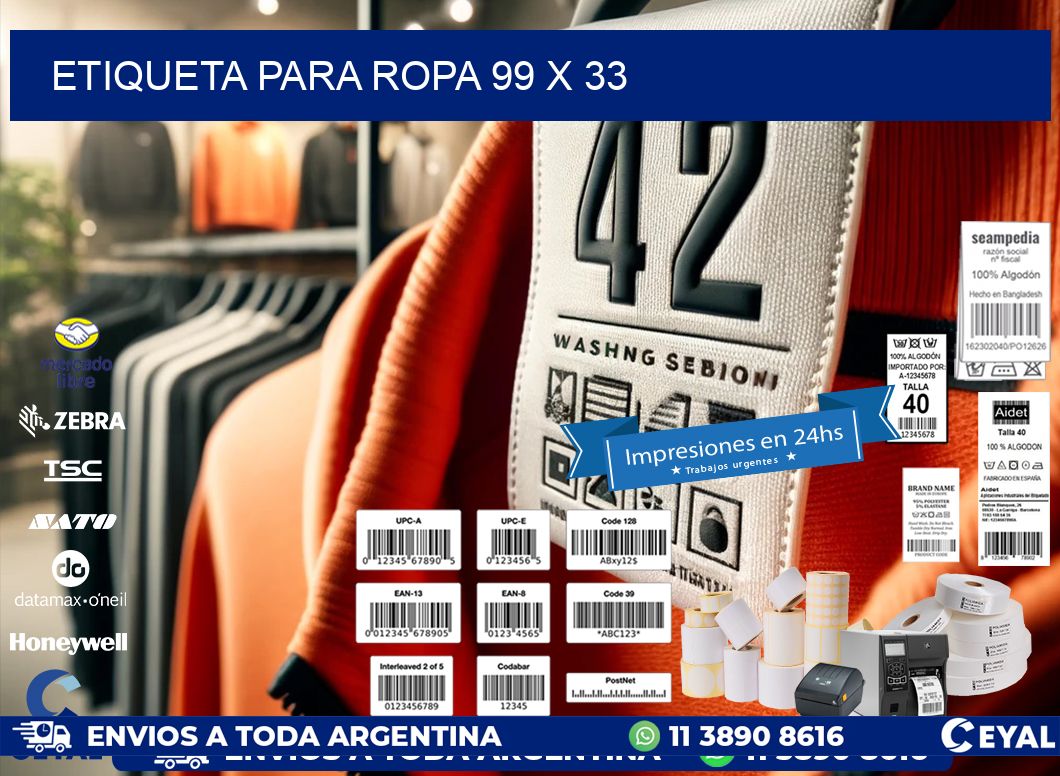ETIQUETA PARA ROPA 99 x 33