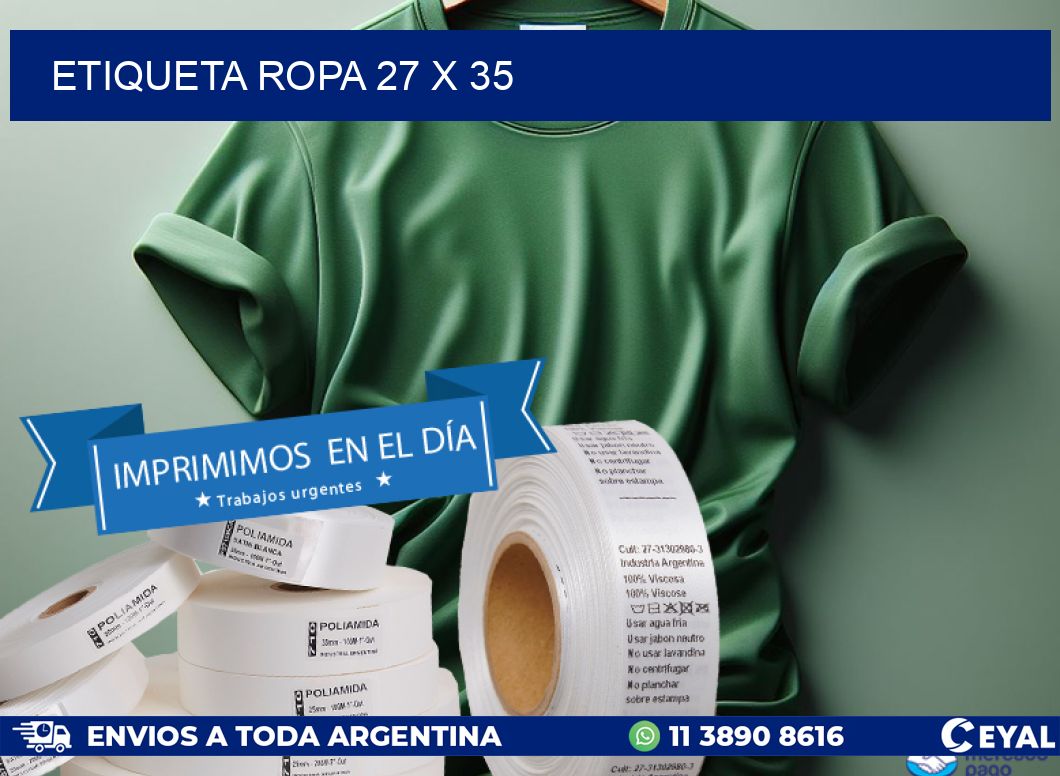 ETIQUETA ROPA 27 x 35