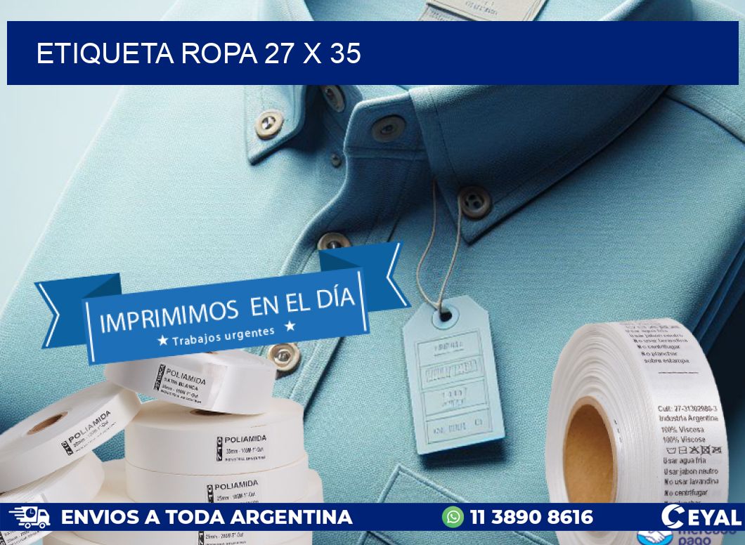 ETIQUETA ROPA 27 x 35