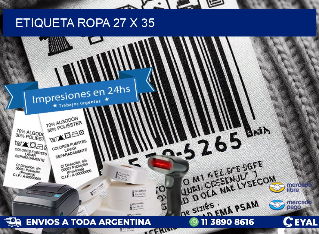 ETIQUETA ROPA 27 x 35