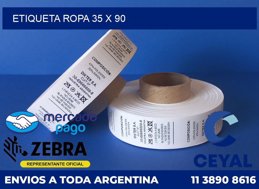 ETIQUETA ROPA 35 x 90