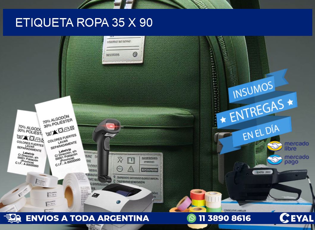 ETIQUETA ROPA 35 x 90