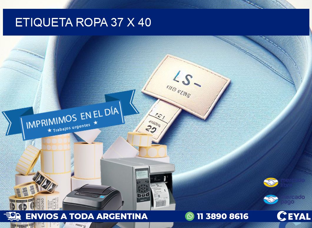 ETIQUETA ROPA 37 x 40