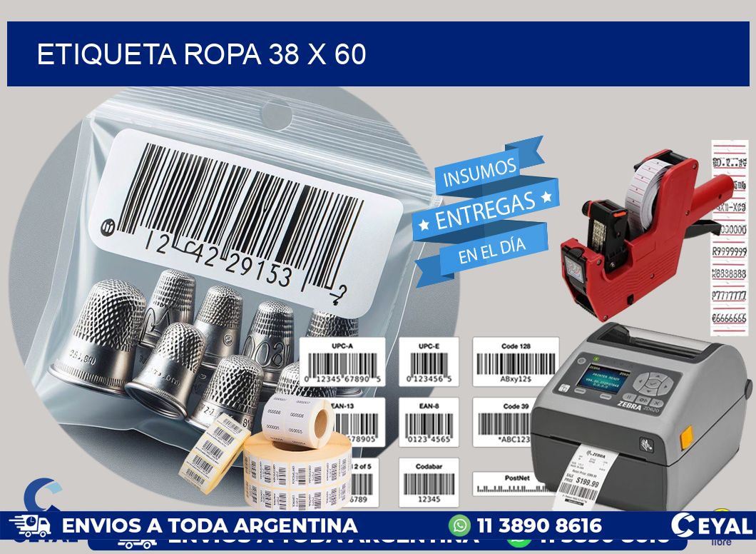 ETIQUETA ROPA 38 x 60