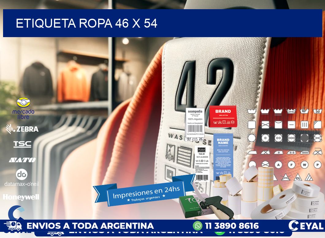 ETIQUETA ROPA 46 x 54