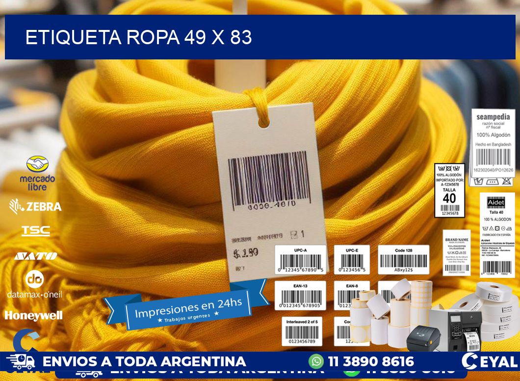 ETIQUETA ROPA 49 x 83