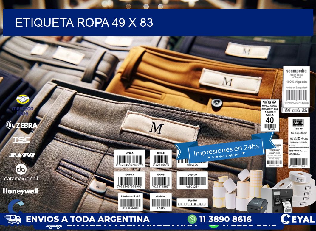 ETIQUETA ROPA 49 x 83