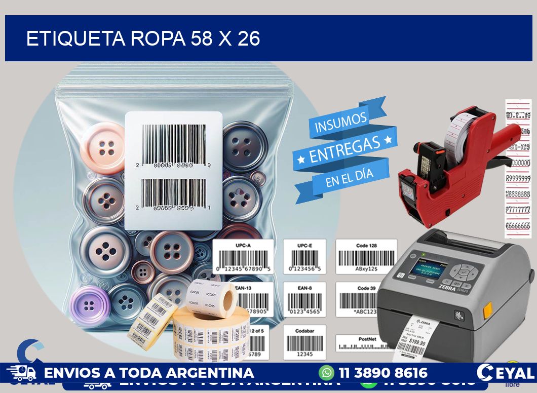 ETIQUETA ROPA 58 x 26